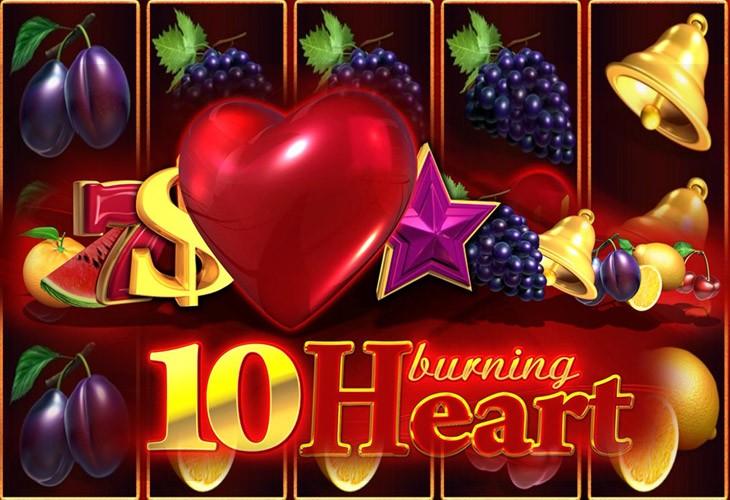 10 Burning Heart o'yin mashinasi